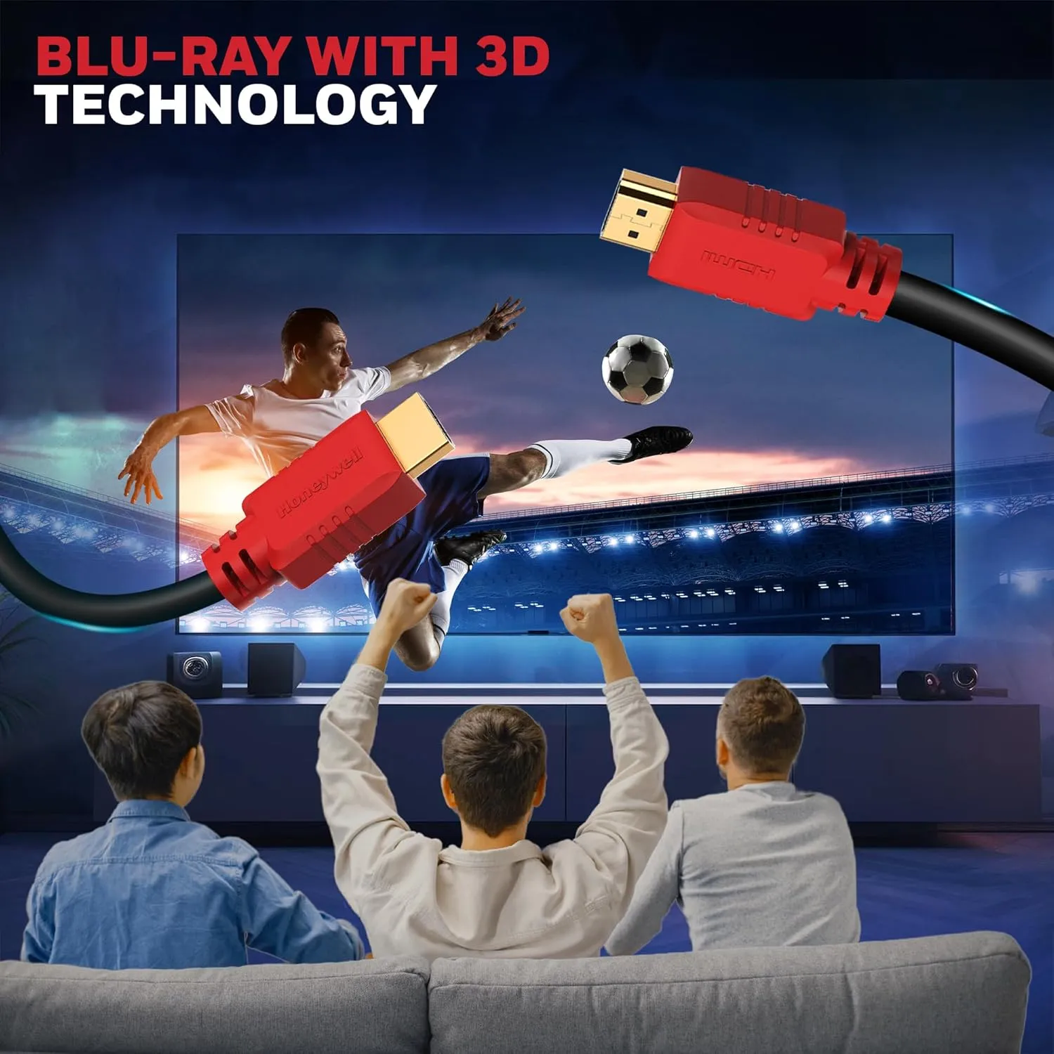 Honeywell HDMI Cable 4K 30Hz with Ethernet 5m view 3